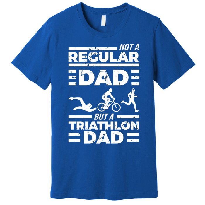 World Coolest Triathlon Dad For Triathlete Daddy Gift Premium T-Shirt