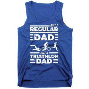 World Coolest Triathlon Dad For Triathlete Daddy Gift Tank Top