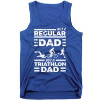 World Coolest Triathlon Dad For Triathlete Daddy Gift Tank Top