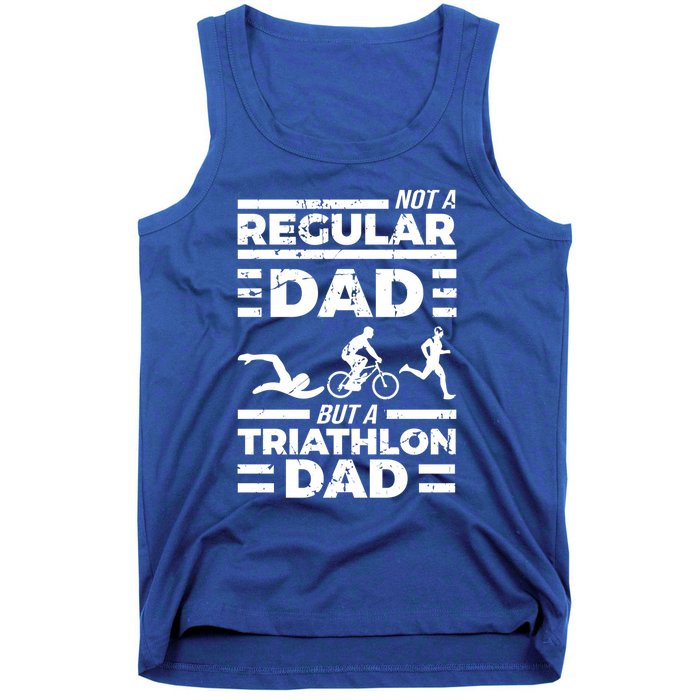 World Coolest Triathlon Dad For Triathlete Daddy Gift Tank Top