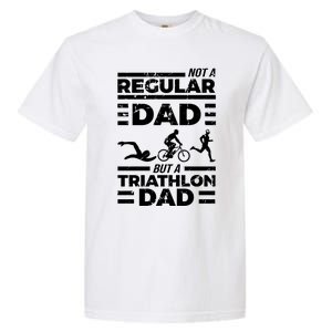 World Coolest Triathlon Dad For Triathlete Daddy Gift Garment-Dyed Heavyweight T-Shirt