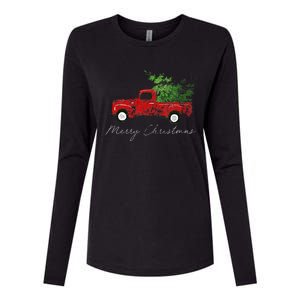 Wagon Christmas Tree On Car Xmas Vacation Womens Cotton Relaxed Long Sleeve T-Shirt