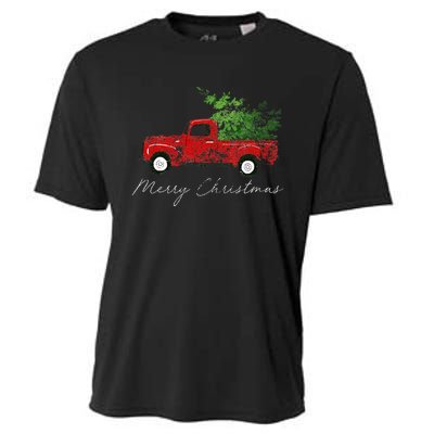 Wagon Christmas Tree On Car Xmas Vacation Cooling Performance Crew T-Shirt