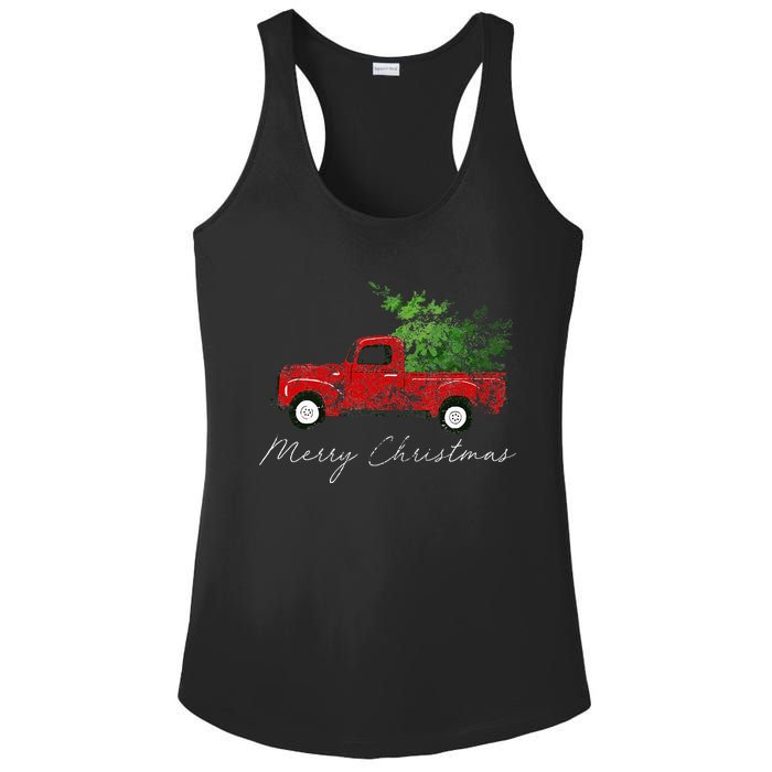 Wagon Christmas Tree On Car Xmas Vacation Ladies PosiCharge Competitor Racerback Tank