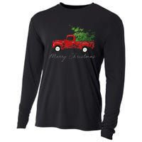 Wagon Christmas Tree On Car Xmas Vacation Cooling Performance Long Sleeve Crew