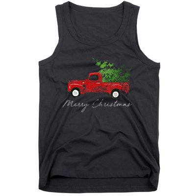 Wagon Christmas Tree On Car Xmas Vacation Tank Top