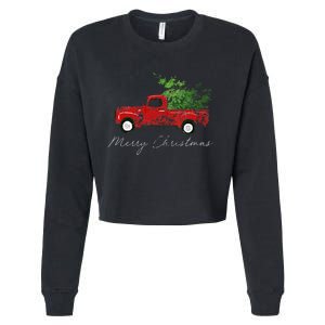 Wagon Christmas Tree On Car Xmas Vacation Cropped Pullover Crew