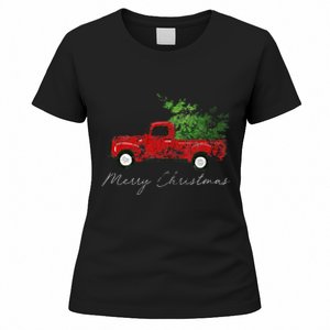 Wagon Christmas Tree On Car Xmas Vacation Women's T-Shirt