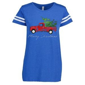 Wagon Christmas Tree On Car Xmas Vacation Enza Ladies Jersey Football T-Shirt