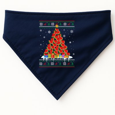 Watermelon Christmas Tree Funny Ugly Christmas Sweater USA-Made Doggie Bandana