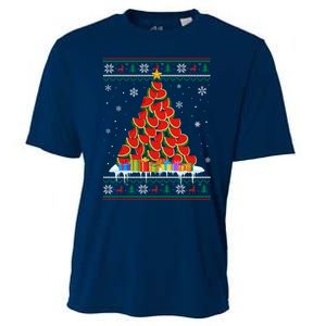 Watermelon Christmas Tree Funny Ugly Christmas Sweater Cooling Performance Crew T-Shirt