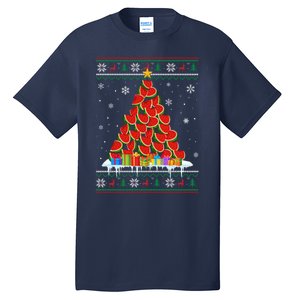 Watermelon Christmas Tree Funny Ugly Christmas Sweater Tall T-Shirt