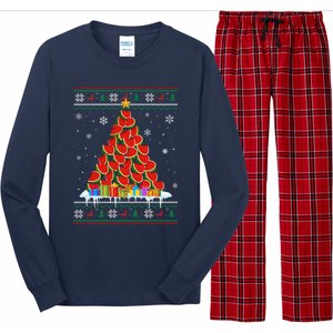 Watermelon Christmas Tree Funny Ugly Christmas Sweater Long Sleeve Pajama Set