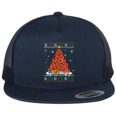 Watermelon Christmas Tree Funny Ugly Christmas Sweater Flatbill Hat