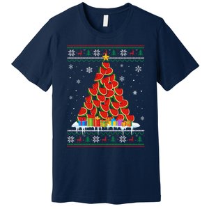 Watermelon Christmas Tree Funny Ugly Christmas Sweater Premium T-Shirt