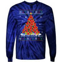 Watermelon Christmas Tree Funny Ugly Christmas Sweater Tie-Dye Long Sleeve Shirt