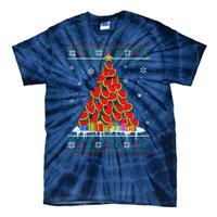 Watermelon Christmas Tree Funny Ugly Christmas Sweater Tie-Dye T-Shirt