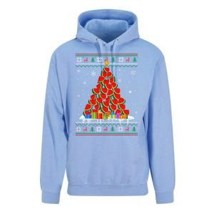 Watermelon Christmas Tree Funny Ugly Christmas Sweater Unisex Surf Hoodie