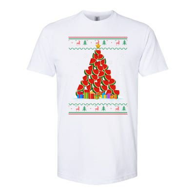 Watermelon Christmas Tree Funny Ugly Christmas Sweater Softstyle CVC T-Shirt