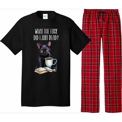 What Cat The Fuck Did I Just Read Meaningful Gift Coffee Cats And Books Gift Pajama Set