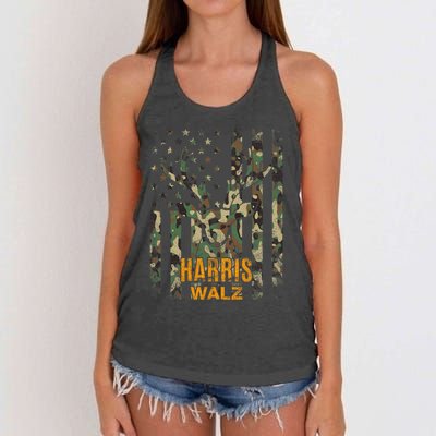 Walz Camo Tim Walz Camo Harris Walz 2024 Tim Waltz Camo Women's Knotted Racerback Tank