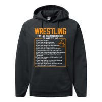 Wrestling Coach Team Humor Wrestling Sport Lover Enthusiast Performance Fleece Hoodie