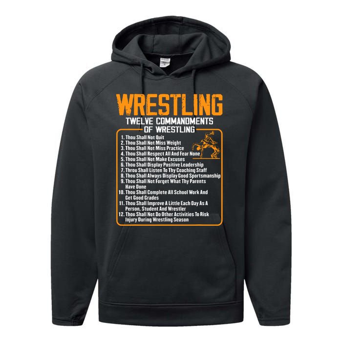 Wrestling Coach Team Humor Wrestling Sport Lover Enthusiast Performance Fleece Hoodie