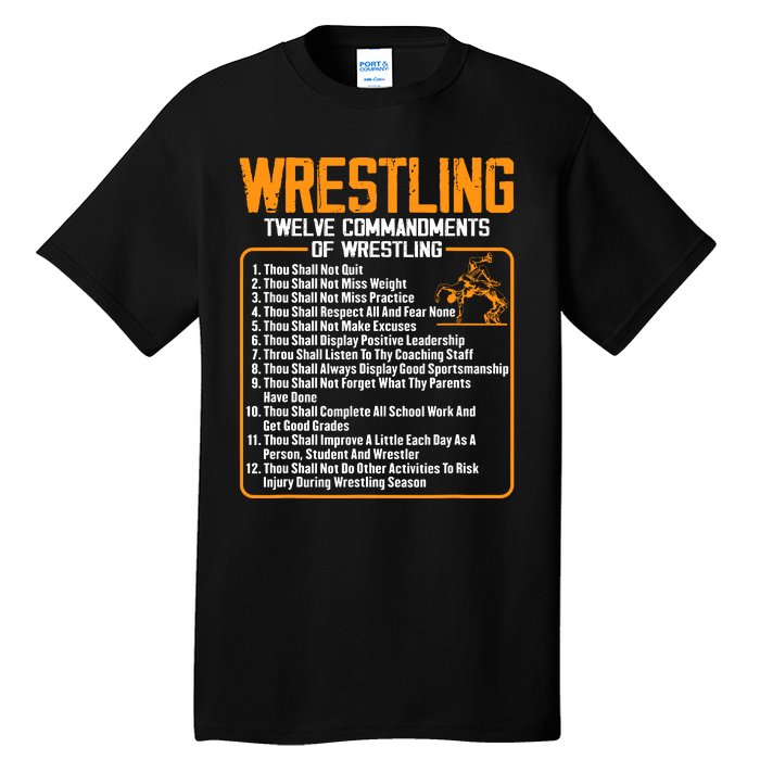 Wrestling Coach Team Humor Wrestling Sport Lover Enthusiast Tall T-Shirt