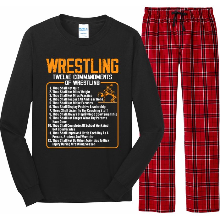 Wrestling Coach Team Humor Wrestling Sport Lover Enthusiast Long Sleeve Pajama Set