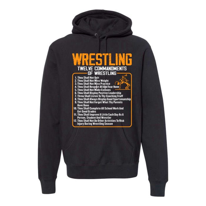 Wrestling Coach Team Humor Wrestling Sport Lover Enthusiast Premium Hoodie