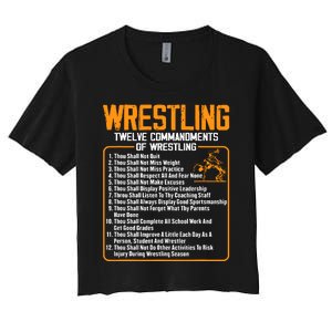 Wrestling Coach Team Humor Wrestling Sport Lover Enthusiast Women's Crop Top Tee