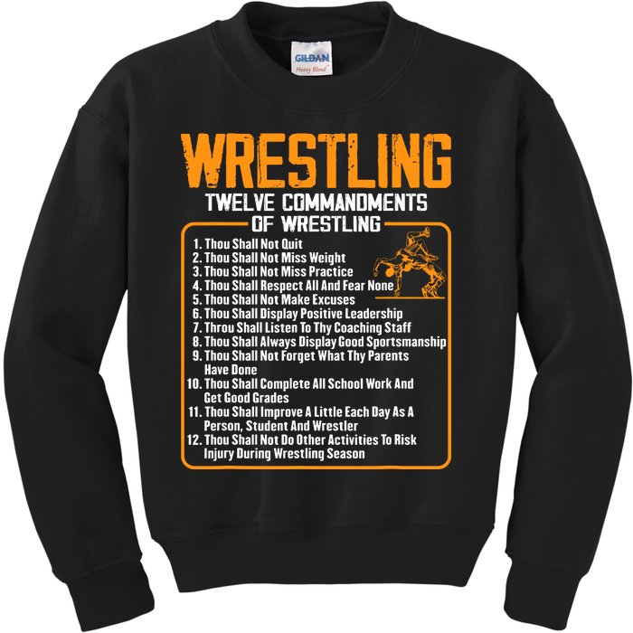 Wrestling Coach Team Humor Wrestling Sport Lover Enthusiast Kids Sweatshirt