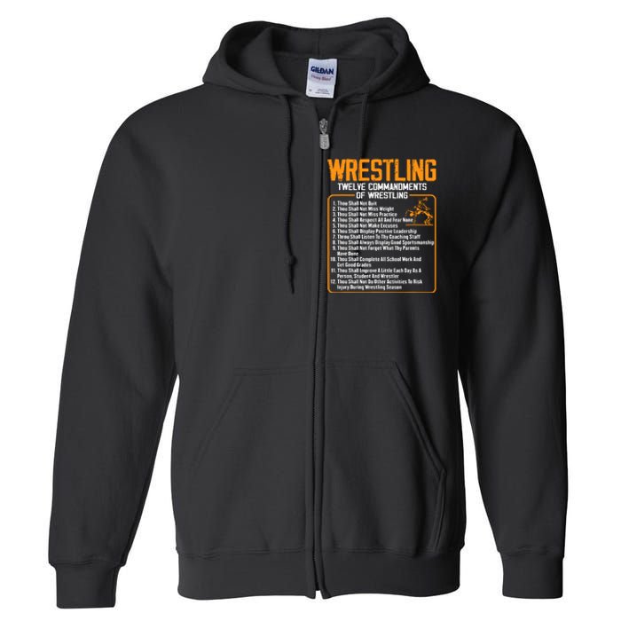 Wrestling Coach Team Humor Wrestling Sport Lover Enthusiast Full Zip Hoodie