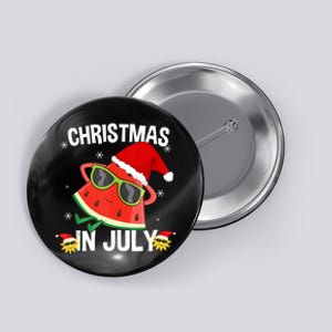 Watermelon Christmas Tree Christmas In July Summer Vacation Button