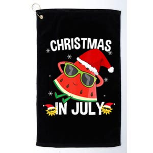 Watermelon Christmas Tree Christmas In July Summer Vacation Platinum Collection Golf Towel