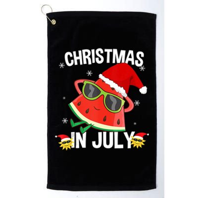 Watermelon Christmas Tree Christmas In July Summer Vacation Platinum Collection Golf Towel