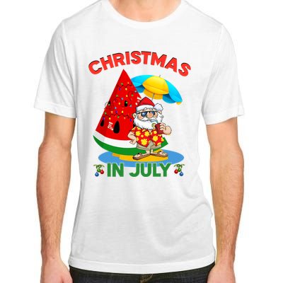 Watermelon Christmas Tree Christmas In July Summer Vacation Adult ChromaSoft Performance T-Shirt