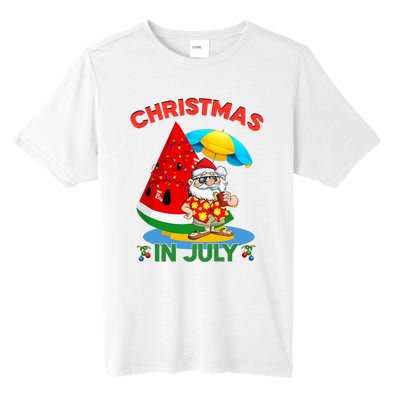 Watermelon Christmas Tree Christmas In July Summer Vacation Tall Fusion ChromaSoft Performance T-Shirt