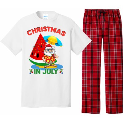 Watermelon Christmas Tree Christmas In July Summer Vacation Pajama Set