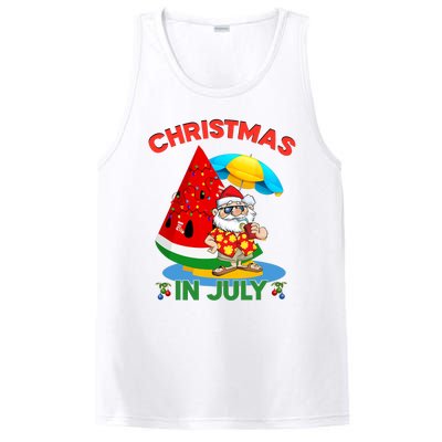 Watermelon Christmas Tree Christmas In July Summer Vacation PosiCharge Competitor Tank