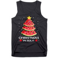 Watermelon Christmas Tree Christmas In July Summer Watermelon Tank Top