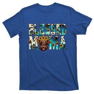 Western Cowhide Turquoise Scottish Highland Hairy Cow Lover Meaningful Gift T-Shirt