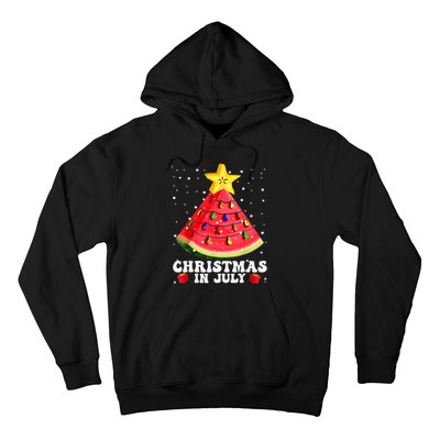 Watermelon Christmas Tree Christmas In July Gift Design Hoodie