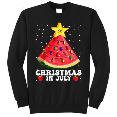 Watermelon Christmas Tree Christmas In July Gift Design Sweatshirt