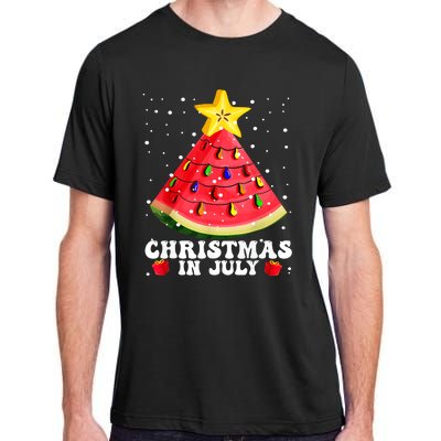 Watermelon Christmas Tree Christmas In July Gift Design Adult ChromaSoft Performance T-Shirt