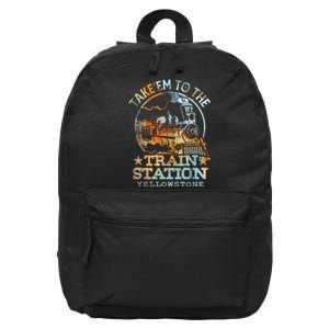 Western Coountry Take Em To The Train Station 16 in Basic Backpack