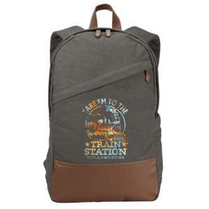 Western Coountry Take Em To The Train Station Cotton Canvas Backpack