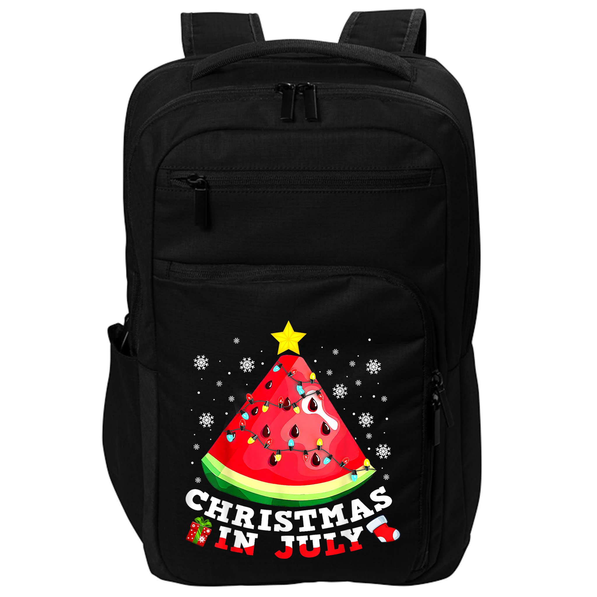 Watermelon Christmas Tree Christmas In July Summer Vacation Impact Tech Backpack