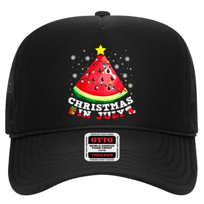 Watermelon Christmas Tree Christmas In July Summer Vacation Trucker Hat