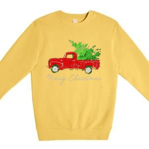 Wagon Christmas Tree On Car Xmas Vacation Premium Crewneck Sweatshirt